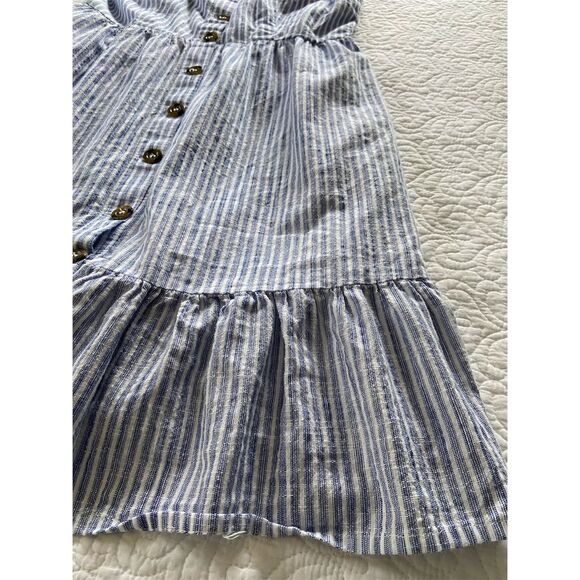 Japna Sundress Blue and White Striped Midi Sleeveless Summer Dress Size Large - Picture 7 of 10